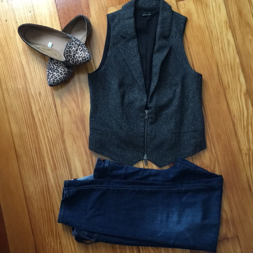 Club Monaco gray tweed vest